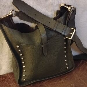 Studded Leather Shoulder Bag